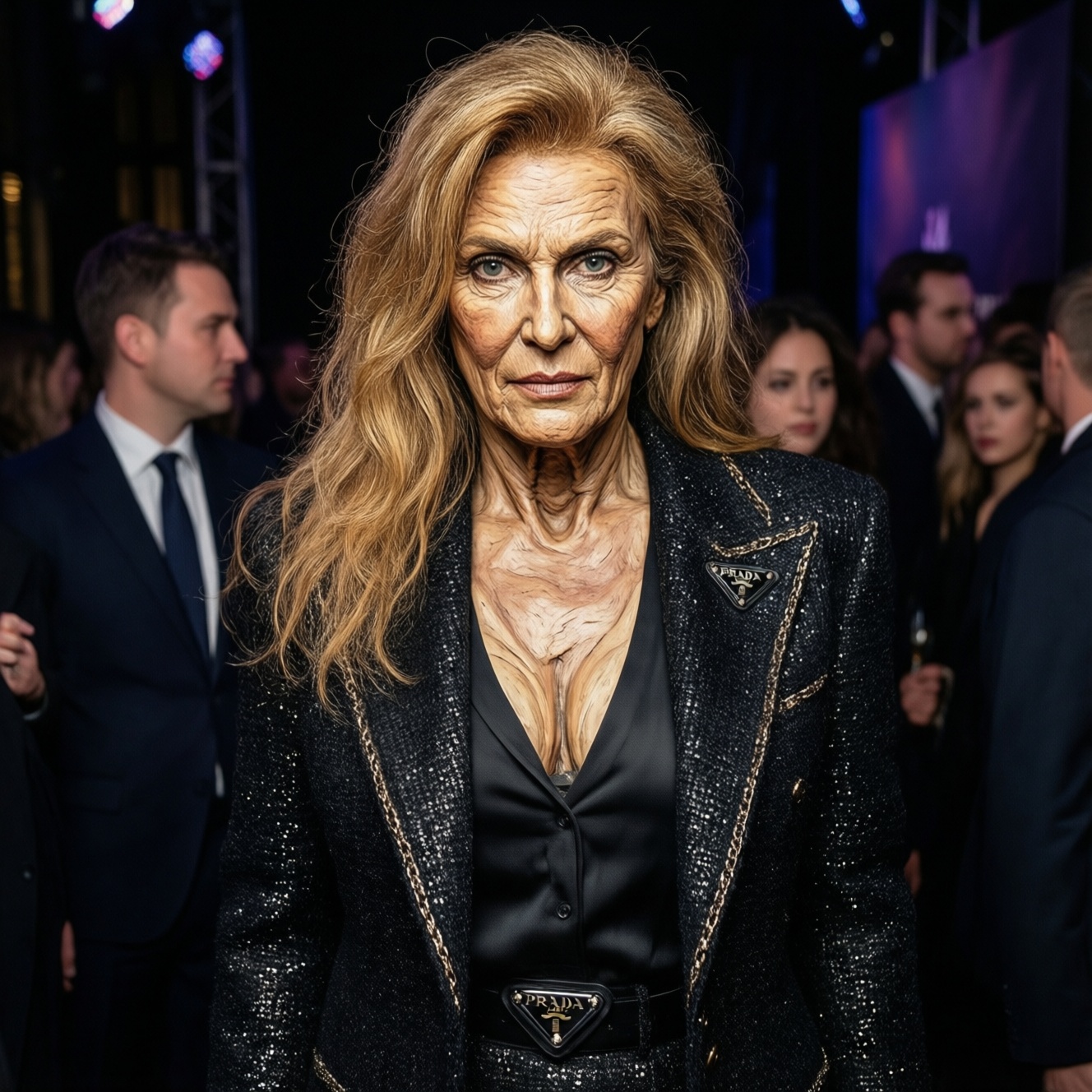 Старт cosmoscow: Эрнст в образе живой скульптуры и Собчак в prada Старт cosmoscow: Эрнст в образе живой скульптуры и Собчак в prada